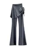 Pantalones de Yoga de Microcampana para Mujer Modelo Nuevo 2026 para Verano, Diseño Dos en Uno con Cubierta de Falda, Pantalones de Fitness para Entrenamiento de Pilates