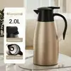 Garrafa Térmica de Aço Inoxidável com Isolamento a Vácuo Transfronteiriça Bule de Café Estilo Europeu Garrafa de Água Doméstica 2L Presente Logotipo Comercial