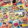 Adesivos de gelatina 3D do Desenho Animado Shin-chan, para decorar capa de celular DIY, cartão traseiro, garrafa de água e diário, adesivos à prova d'água