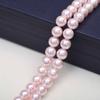 Pérolas de Concha de Imitação do Mar Profundo 4-14mm Furo Reto Atravessado Rosa Material para Joias DIY Miçangas Soltas de Vidro
