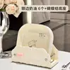 Plato de Huesos de Plástico Color Crema con Forma de Oso y Base de Almacenamiento, Bandeja de Huesos para Mesa de Comedor, Juego de Platos de Postre y Fruta Estilo Japonés para Uso Comercial