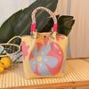 Bolso Premium, Bolso Tote Portátil para el Trabajo y Salidas, Bolso Tejido de Gran Capacidad, Bolso Cuadrado Pequeño para Viajes Diarios, Bolsa de Almacenamiento