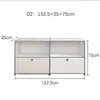Móvel Modular Combinado Usm Armazenamento de Luxo Leve Aparador de Aço Inoxidável Armazenamento Gabinete de TV Gabinete de Sapatos Estilo Ins Armário Lateral de Armazenamento