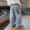 Pantalones vaqueros para niño para primavera y otoño 2026 nuevos pantalones infantiles de estilo coreano para bebé primavera casual modernos pantalones rectos