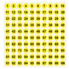 Adesivos Numerados de 1 a 100, Etiquetas Autoadesivas Coloridas em Papel Couche, Adesivos de Identificação de Classificação Impermeáveis de 10mm
