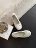 Primer encuentro con el mismo estilo que el de Ji Zhai~ Zapatos de ballet con lazo para mujer, zapatos planos versátiles