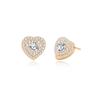 Brincos adoráveis de zircônia em prata de lei S925 2023 Nova Moda Brincos em forma de coração de luxo leve brincos populares estilo celebridade da internet