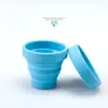 Copo Dobrável de Silicone Portátil de Grau Alimentício, Copo de Enxágue Bucal para Viagem, Copo de Água Retrátil, 170-320ml, Dobrável