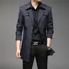 Ropa de hombre: casual y simple_ Gabardina para hombre, abrigo de otoño estilo coreano para jóvenes de longitud media, modelo 8808, 9 colores disponibles para venta al por mayor