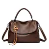 Bolso Boston retro de cuero suave de moda transfronterizo, bolso de mano moderno y versátil, bolso grande de alta gama para mamás y para ir al trabajo
