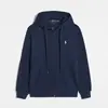 Superventas Transfronterizo Rl Marca de Moda Polo Lujo para Hombre Casual con Cremallera Color Sólido Bordado Logo de Caballo Sudadera con Capucha