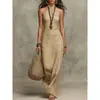 Sitio Independiente de Amazon Vestido de Mujer Transfronterizo Europeo y Americano, Sin Mangas, Cuello Halter, Corte Ajustado, Sencillo, Moderno, Elegante, Vestido Largo de Comercio Exterior