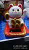 2018 Gato da Sorte Solar Boneca Enfeites de Carro Desenho Animado Acenando Gato de Bênção Decoração de Carro Primeira Geração de Cabelo