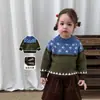 Azúcar de pera ropa infantil suéter de punto para niñas ropa de invierno ropa de bebé top base de dibujos animados top de hilo ropa de bebé