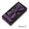 Pajarita para hombre, gemelos de bolsillo, 3 piezas, caja de regalo, traje de boda, accesorios para traje, pajarita roja en stock