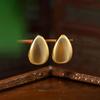 Aretes de Pin de Plata 925 en Forma de Gota con Esmalte Inglés de Estilo Francés para Mujer Nicho de Alta Gama Elegantes Retro Estilo Hong Kong