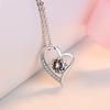 Collar en forma de corazón de plata S925 para mujer, estilo coreano, colgante sencillo que combina con todo, cadena de clavícula Mori para mujer, cadena para el cuello, mano rápida, mismo estilo
