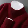 25 Estilos Nuevos de Suéteres 100% Lana Pura para Hombre, Suéteres de Punto Pulóver de Cuello Alto, Suéteres Casuales de Cachemir de Corte Holgado