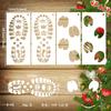 Huellas de Navidad plantilla hueca huella de zapato de Papá Noel 6 piezas Amazon serie navideña regla