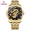 Reloj de hombre con calendario en relieve de tótem de dragón CHENXI Reloj de estilo chino Dawn Correa de acero Reloj de hombre caliente transfronterizo