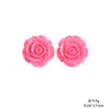 Accesorios de Resina de Flor Rosa con Gradiente Dulce de 27 mm Hechos a Mano DIY Pegamento de Crema Funda de Teléfono Amuletos para Zapatos Materiales