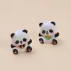 Acessórios de Artesanato DIY Desenho Animado de Panda Redondo 3D, Cola de Creme Resina Peças Pequenas Material Atacado