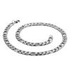 Colgante de acero inoxidable directo de fábrica con cadena acero titanio collar para hombre hijo-madre collar NK color acero de 9 mm con eslabones