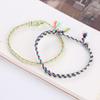 Pulsera Tejida a Mano Paquete de 2 Pulsera de Pareja Moda Combinable Pulsera de Personalidad Pulsera de la Suerte Joyería