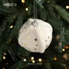 Pendente para Árvore de Natal de Bola de Espuma de 8cm para Novo Produto Transfronteiriço Bola Pendurada Bola Decorativa de Tecido Estampada Arranjo