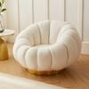 Sofá Perezoso Silla Calabaza Lujo Ligero Tatami Una Persona Vellón de Cordero Estilo Crema Dormitorio Balcón Sofá Silla Casual