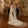 Véu de Noiva Manzhen com Renda de Pérola Camada Única, Véu Elegante Vintage de Alta Qualidade para Pedido de Casamento e Registro Civil V180
