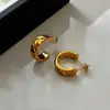 Brincos Argola Padrão Diamante Ouro Rosa e Prata Estilo Chanel Agulha de Prata S925 para Mulheres, Brincos de Tarraxa e Acessórios de Orelha de Temperamento Luxuoso de Alta Qualidade