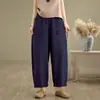 Fotos reales de la nueva colección 2026: pantalones largos de pierna ancha, forma de zanahoria, de algodón y lino, talla grande, corte holgado, algodón lavado, de pierna recta