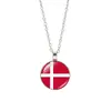 Copa del Mundo de Comercio Exterior 32 Países Collar con Bandera Colgante de Balón de Fútbol Collar para Hombres y Mujeres Cadena para Suéter Joyería Venta al por Mayor