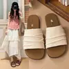 Sandalias de leopardo retro de una tira para mujer, nuevo estilo 2026, cómodas para exteriores, antideslizantes, sandalias planas, chanclas para vacaciones en la playa