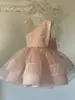 Vestido de Princesa Vestido para Niñas Sin Mangas Falda Esponjosa de Lentejuelas Lazo Vestido de Princesa para Niña Venta al por Mayor Transfronteriza