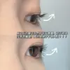 Brocha Plana Gecomo en Forma de Abanico para Pestañas, Brocha Curva Rizadora para Pestañas Superiores e Inferiores, Brocha para Cejas, Brocha de Maquillaje, Herramienta de Belleza