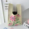 Bolsa Colete Bolsa Colete Bolsa de Tricô Casual Bolsa de Mão Bolsa de Mão Cor Contrastante Tabuleiro de Xadrez Bolsa de Mão Coreana de Luxo Leve