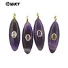 Wt-P2053 Pendientes Colgante Collar Accesorios de Joyería Geométricos Ovalados Delgados Piedra Preciosa Translúcida Circón Incrustado
