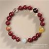 Pulsera de cinabrio Wuxing Duobao para hombre y mujer arena dorada púrpura natural este año pulsera sacudir rápido entrega de fábrica