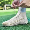 Zapatos de Fútbol de Caña Alta Transfronterizos para Adultos, Ag Clavo Largo Antideslizantes Profesionales de Competición, Zapatos Deportivos de Entrenamiento con Tacos Tf para Jóvenes