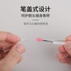 Q pincel labial de silicona suave cabeza redonda vientre de dedo pincel para viñeta de labial corrector pincel de maquillaje multifuncional portátil con cubierta para el polvo