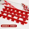 Juego Completo de Suministros para Boda para Decoración de Sala de Estar, Montaje de Habitación de Boda, Decoraciones de Boda del Novio, Guirnaldas con el Carácter de Doble Felicidad y Decoraciones de Techo