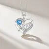 Moda Transfronteriza Europea y Americana Collar Sencillo de Carta de Amor para Mamá con Letras Incrustadas de Diamantes, un Regalo para Mamá en el Día de la Madre