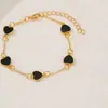 Conjunto de joyería en forma de corazón más vendido transfronterizo europeo y americano: pulsera con forma de corazón, pendientes, collar, anillo, juego de accesorios para mujer de varias piezas