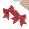 Decoraciones navideñas, adornos para árbol de Navidad, decoraciones navideñas con moños creativos, colgantes tridimensionales, arreglo de escena