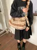 Bolsa Bolsa Transversal Moda Feminina Inverno Bolsa de Balde Pelúcia Versátil Casual para o Dia a Dia Bolsa de Ombro Simples Bolsa de Axila