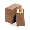 Servilletas de Papel Libres de Polvo Color Café Más Vendidas Transfronterizas, Paquetes de Cubiertos Desechables, Papelería para Hoteles y Restaurantes, Personalizables para Personalización Transfronteriza