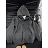 Suéter con Capucha y Cuello Henley Color Gris Oscuro para Hombre, Tejido de Punto Pullover para Otoño e Invierno, Chaqueta Casual de Alta Gama Estilo Americano