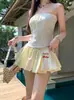 Precio No Negociable Bordado de Letras Flor en Brote Pantalones Falda Anti-Exposición Falda Abullonada Estilo Ballet Falda Corta